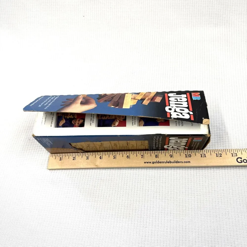 Vintage 1986 Original Jenga MB Game Wood Blocks - Retro - Made in USA